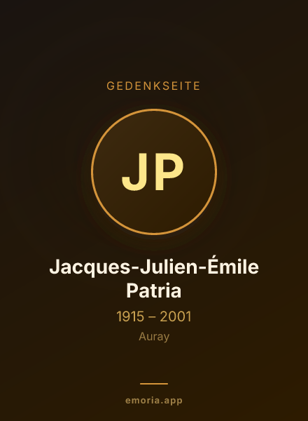Gedenkportrait von Jacques-Julien-Émile Patria