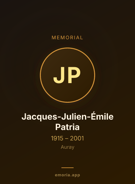 Memorial portrait of Jacques-Julien-Émile Patria