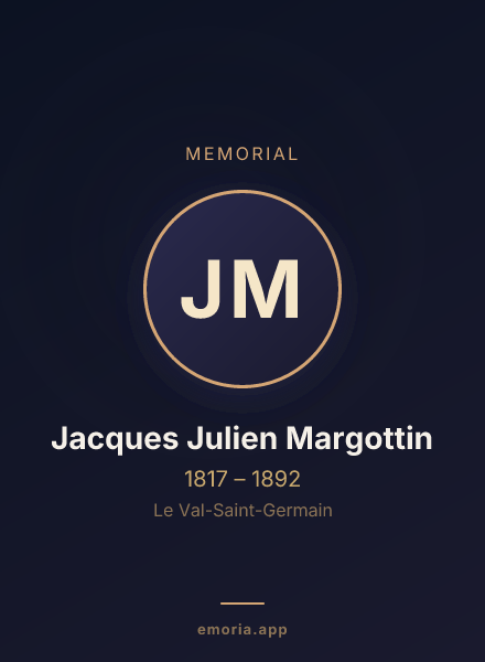 Memorial portrait of Jacques Julien Margottin