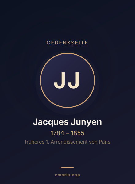Gedenkportrait von Jacques Junyen
