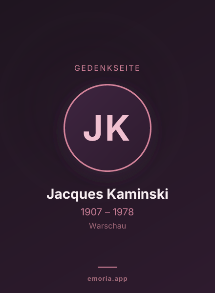 Gedenkportrait von Jacques Kaminski