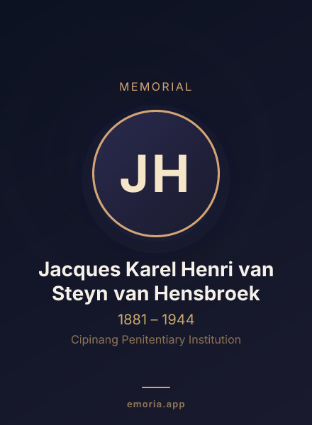 Memorial portrait of Jacques Karel Henri van Steyn van Hensbroek