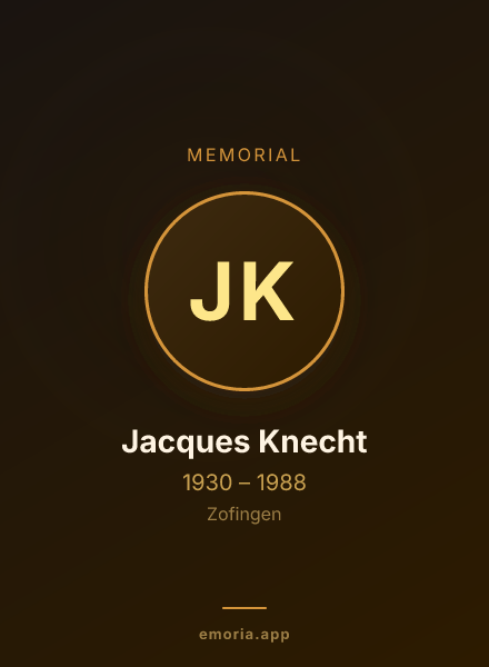 Memorial portrait of Jacques Knecht