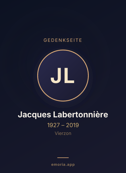 Gedenkportrait von Jacques Labertonnière
