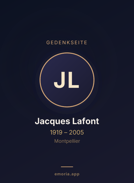 Gedenkportrait von Jacques Lafont