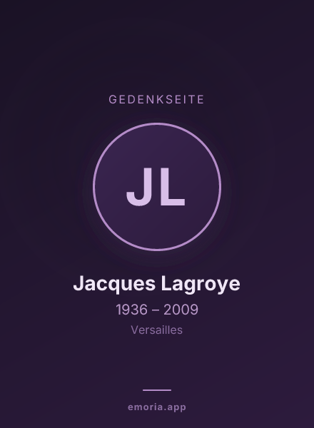 Gedenkportrait von Jacques Lagroye