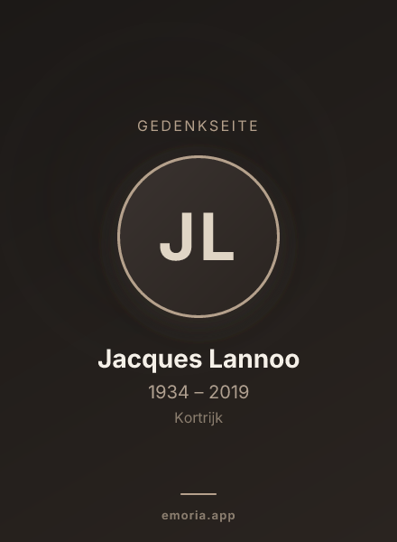 Gedenkportrait von Jacques Lannoo