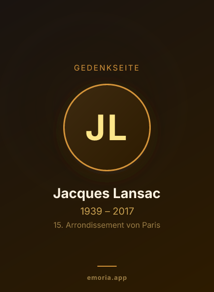 Gedenkportrait von Jacques Lansac