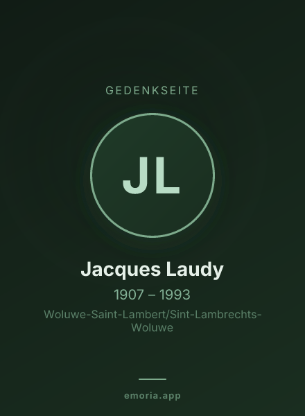 Gedenkportrait von Jacques Laudy