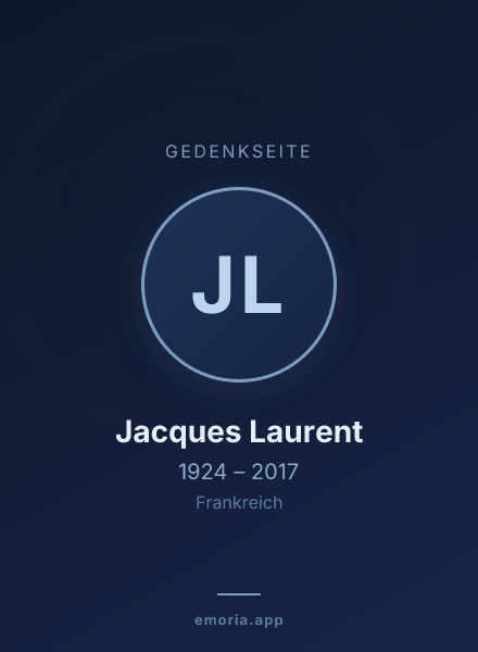 Gedenkportrait von Jacques Laurent