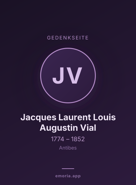 Gedenkportrait von Jacques Laurent Louis Augustin Vial