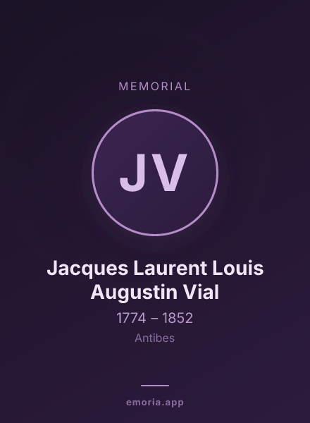 Memorial portrait of Jacques Laurent Louis Augustin Vial