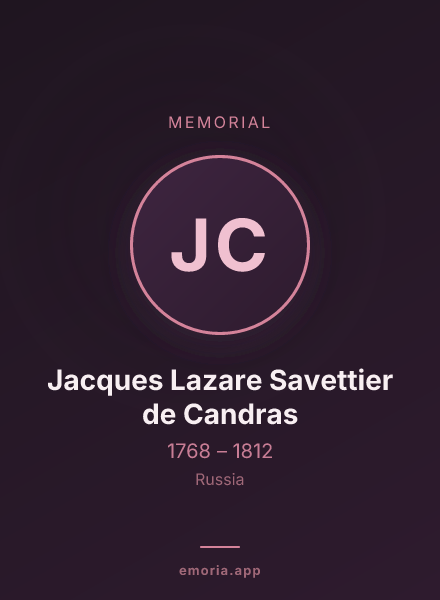 Memorial portrait of Jacques Lazare Savettier de Candras
