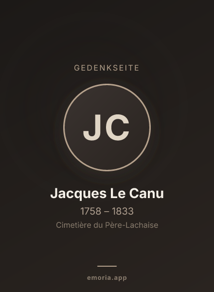 Gedenkportrait von Jacques Le Canu