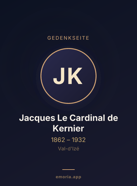 Gedenkportrait von Jacques Le Cardinal de Kernier