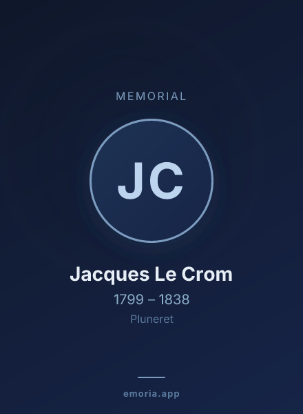 Memorial portrait of Jacques Le Crom