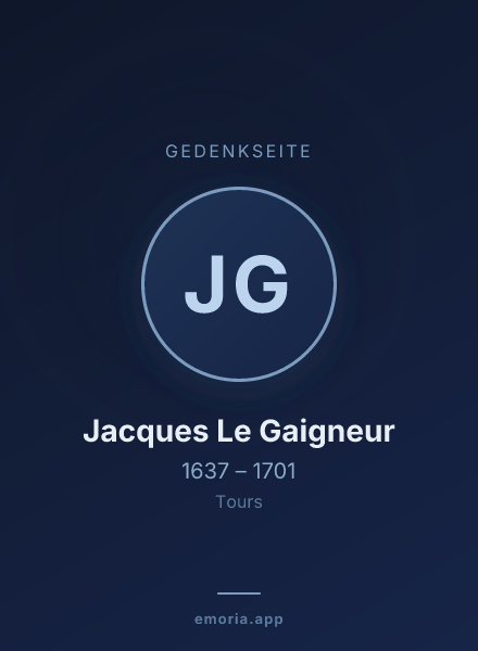 Gedenkportrait von Jacques Le Gaigneur