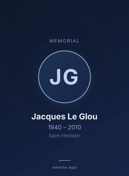 Memorial portrait of Jacques Le Glou