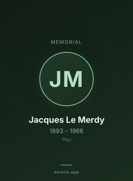 Memorial portrait of Jacques Le Merdy