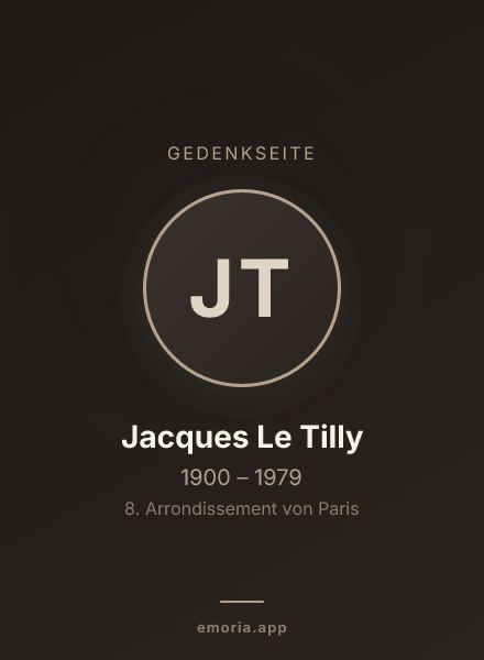 Gedenkportrait von Jacques Le Tilly