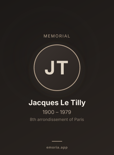 Memorial portrait of Jacques Le Tilly