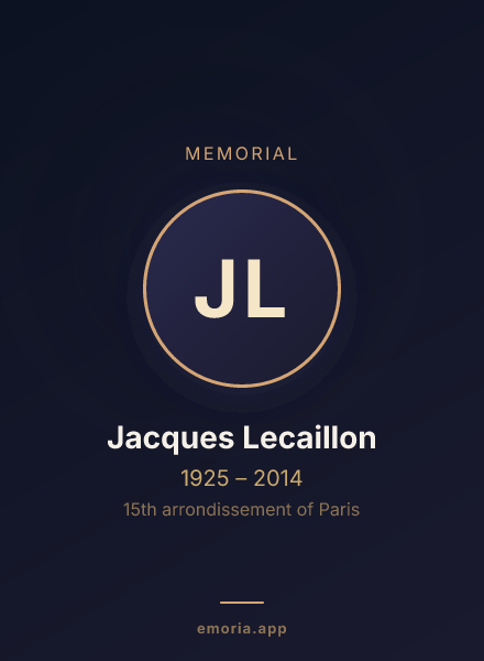 Memorial portrait of Jacques Lecaillon