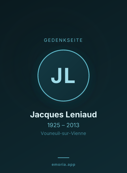 Gedenkportrait von Jacques Leniaud