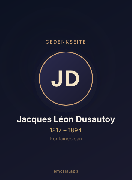 Gedenkportrait von Jacques Léon Dusautoy
