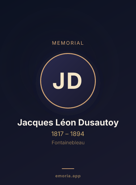 Memorial portrait of Jacques Léon Dusautoy