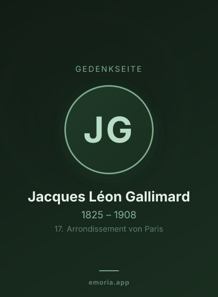 Gedenkportrait von Jacques Léon Gallimard