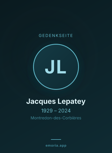 Gedenkportrait von Jacques Lepatey