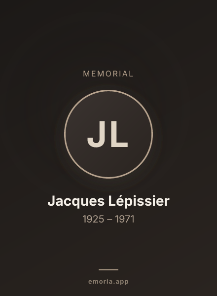 Memorial portrait of Jacques Lépissier