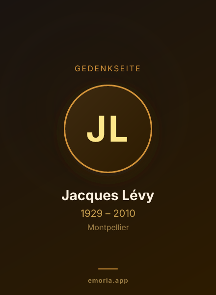 Gedenkportrait von Jacques Lévy