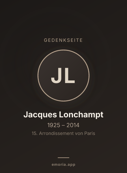 Gedenkportrait von Jacques Lonchampt