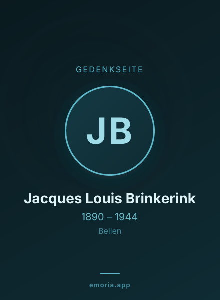 Gedenkportrait von Jacques Louis Brinkerink