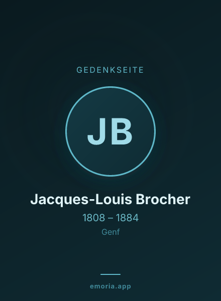 Gedenkportrait von Jacques-Louis Brocher