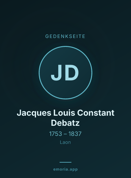 Gedenkportrait von Jacques Louis Constant Debatz