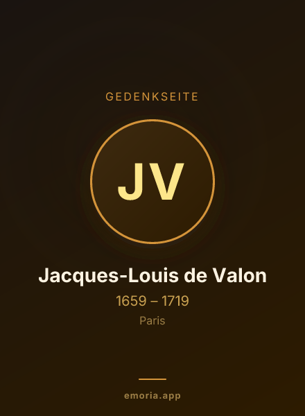 Gedenkportrait von Jacques-Louis de Valon
