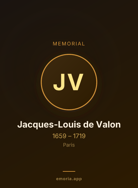 Memorial portrait of Jacques-Louis de Valon
