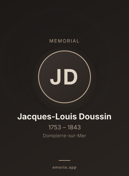 Memorial portrait of Jacques-Louis Doussin