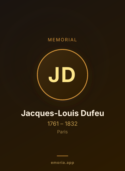 Memorial portrait of Jacques-Louis Dufeu
