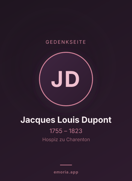 Gedenkportrait von Jacques Louis Dupont