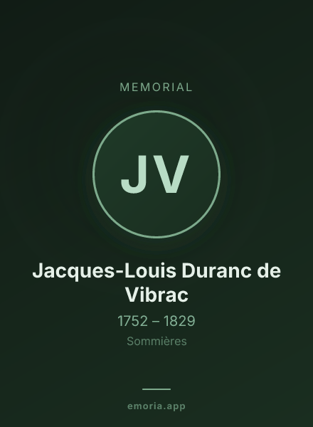 Memorial portrait of Jacques-Louis Duranc de Vibrac