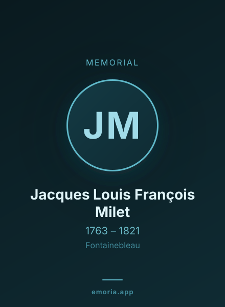 Memorial portrait of Jacques Louis François Milet