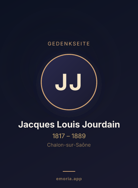 Gedenkportrait von Jacques Louis Jourdain