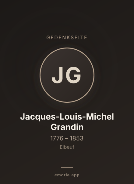 Gedenkportrait von Jacques-Louis-Michel Grandin