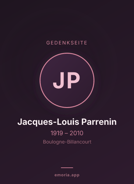 Gedenkportrait von Jacques-Louis Parrenin