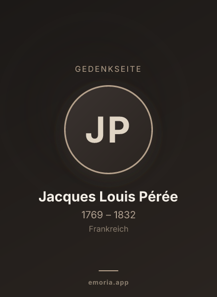 Gedenkportrait von Jacques Louis Pérée