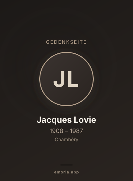 Gedenkportrait von Jacques Lovie