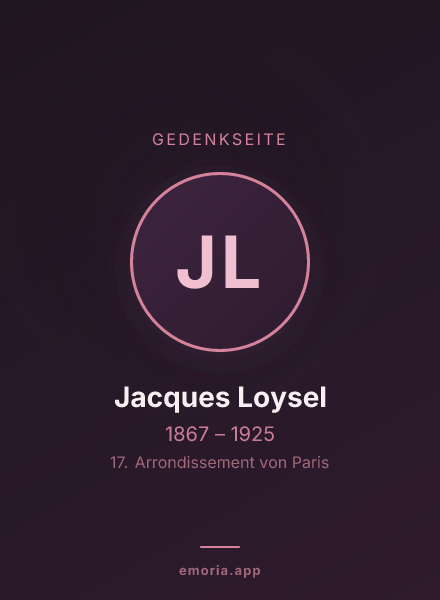 Gedenkportrait von Jacques Loysel